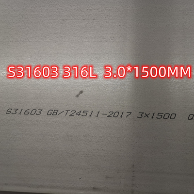 ASTM A240 S31603  316L Stainless Steel Plate Properties 316L Stainless Steel Plates