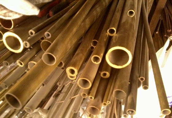 C44300 / CuZn28Sn1As / CZ111 Yellow Copper Pipes , Seamless Brass Tube