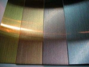 Copper Hair Line Stainless Steel Sheet Mirror 0.3-6MM Thickness Cold Rolled