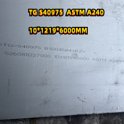 S40975 Hot Rolled Stainless Steel Plate Data Sheet Chemical Composition 40.0mm