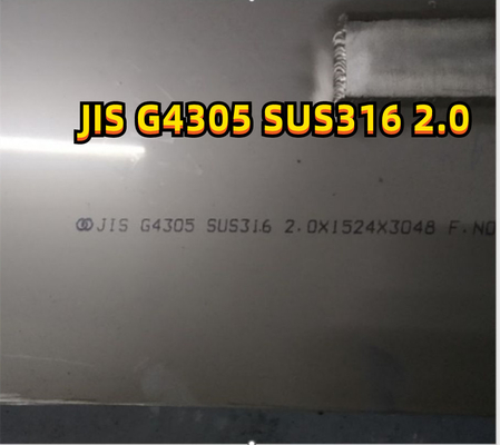 316l SUS316L DIN1.4404  Stainless Steel Sheet 2B NO.4 2mm Thick 1219*2438MM