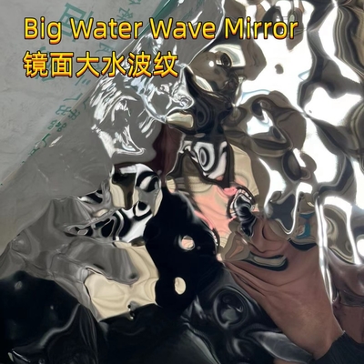 304 316 Stamping Mirror Stainless Steel Sheet Water Wave For Wall 2000mm 0.6mm