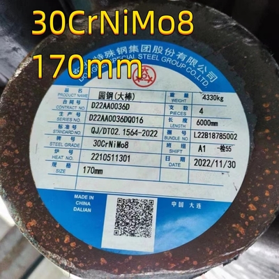 Vcn200  DIN No 1.6580 AISI4340 30CrNiMo8 80mm Q+T  Hot Rolled Alloy  Steel Round Bar