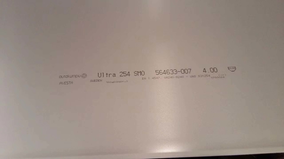 Super Austenite 254SMO UNS- S313254 Stainless Steel Plates Cold Rolled 2B NO.1 2E