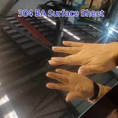 304 BA  Mirror Surface DIN1.4301 Metal Stainless Steel Sheet 0.6mm 1220*2440mm