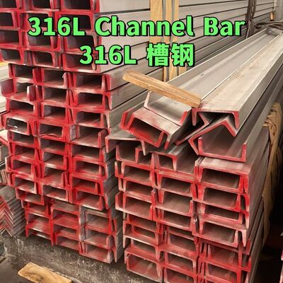 ASTM A276 Hot Rolled 10# Stainless Steel Channel Bar 100mm X 50mm x 5mm Thickness  C-Channel SS316L