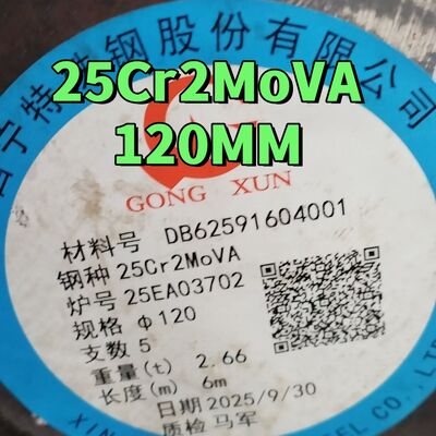25Cr2MoVA Alloy Steel Round Bar 120mm Diameter 6000mm Length Hot Rolled Heat Resistant Steel for High Temperature Bolts