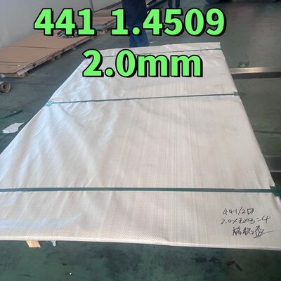 AISI 441 EN 1.4509 Ferritic Stainless Steel Sheet Ti Nb Stabilized 2mm 1219x2438mm
