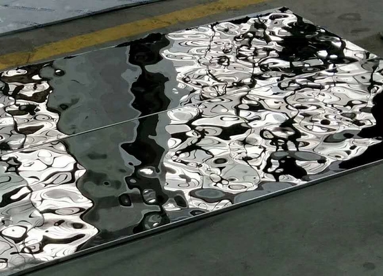 Decoration Water Wave Stainless Steel Panel Sheet Mirror Polished Sus304
