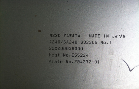 Duplex stainless steel plate grade S31803 / S32205
