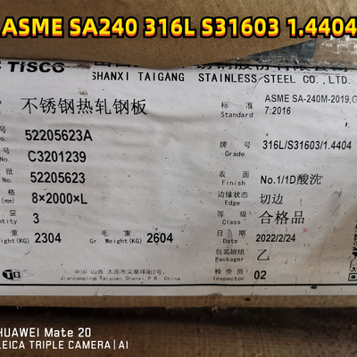 Ferrite Stainless Steel 316L Round Plate With Less Than 2% 3" Thickness 1.4404 100mm