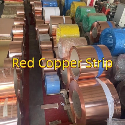 ASTM B152 C10100 Red Pure Copper Coil Strip Foil For Battery C11000 Etp Tu1