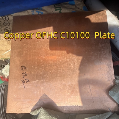 OFHC-OFE Copper Plate Sheet ASTM-B152 Red C1020p 300x300x30mm Pure