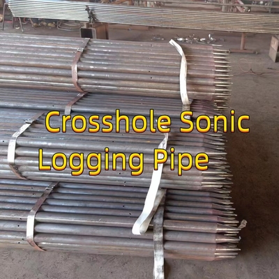 Threading Type Crosshole Sonic Logging Tube Od 57mm Thickness 3mm For Bore Pile