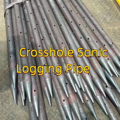 Threading Type Crosshole Sonic Logging Tube Od 57mm Thickness 3mm For Bore Pile