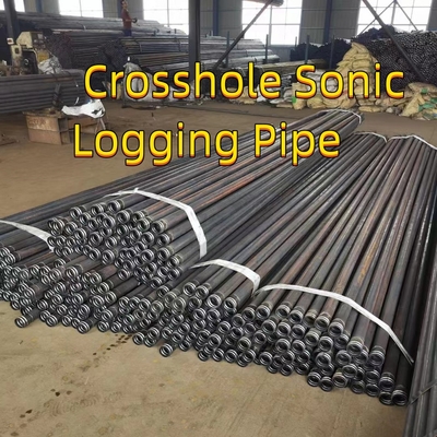 Threading Type Crosshole Sonic Logging Tube Od 57mm Thickness 3mm For Bore Pile