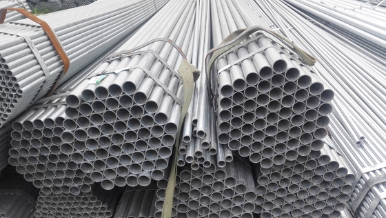 Construction Material ASTM A53 Schedule 40 Galvanized Steel Pipe , GI Steel Tubes Zn Coating 60-400g/M2