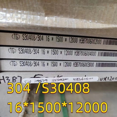 Stainless Steel BS 1501 304 S30408 Certification Standard EN 10204 -2.1 Size 2000 X2000 X 12 MM Thick