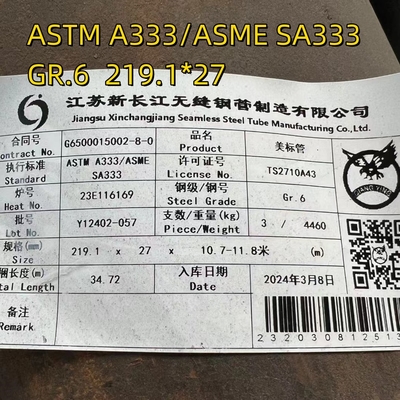 ASTM A333 GR6 Low Temperature Seamless Alloy Steel Pipe And Tube