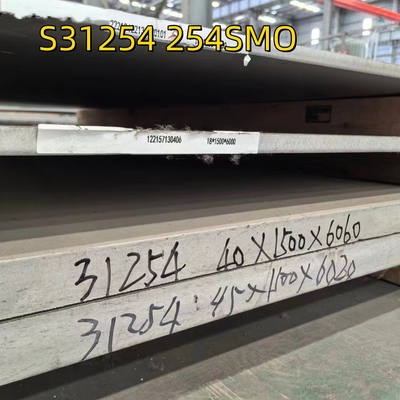 ASTM A240 SS 254SMO S31254 Thick 6mm x 4' x 8 Stainless Steel Plate DIN 1.4547  F44 40*1500*6000MM