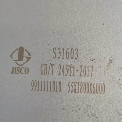 55mm Thick Stainless Steel 316L Plate 2000*6000mm Din1.4404 s31603 12mm thk. SS plate Grade 316