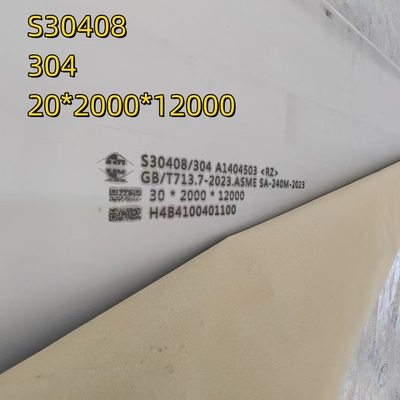S30408 Stainless Steel Plate SS 304 PLATE  4MM X 2000 X 6000 Austenitic Steel Plate 20*2000*12000