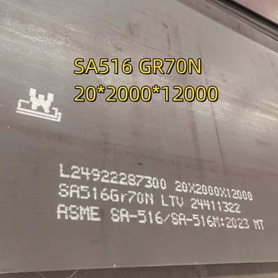 Carbon Steel ASTM A-516 Gr 70 Plate ( 6 FT Width X 40 FT Long)  THICKNESS 3/8 IN According To EN10204  3.1 Cert