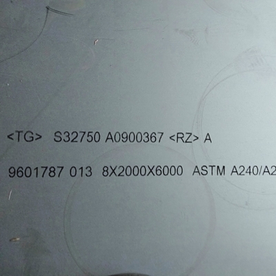 1500*6000mm Length S32750 2507 Super Duplex Steel Plate  DIN1.4410 Stainless Steel Plate