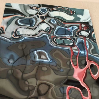 201 304 Water Ripple Sheet Silver Metal With Water Effect Size 1220 X 3000mm