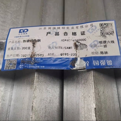 Carbon  Steel Sections L Bar ASTM  A36 Q235B  Hot Dip Galvanized Steel Angle Bar 40*40*4*6000mm