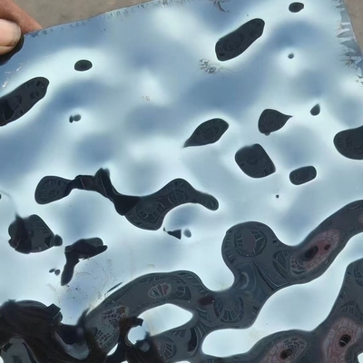 Customize Big Wave Water Ripple Stainless Steel Sheet For Wall Panel Hotel Ceiling Decoration