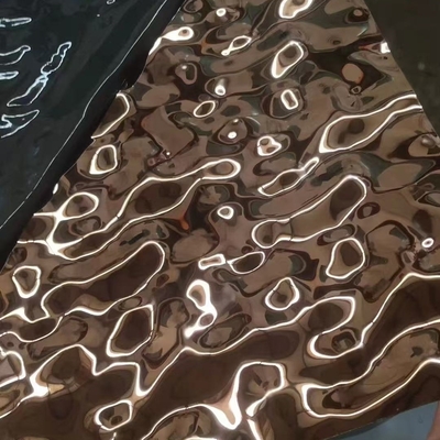 Customize Big Wave Water Ripple Stainless Steel Sheet For Wall Panel Hotel Ceiling Decoration