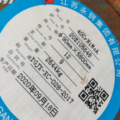 ASTM SAE4340  90mm Dia Alloy Round Rod SNCM439/40CrNiMoa Forged Steel Round  Bar