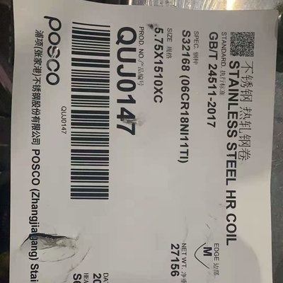 SUS321 DIN1.4541  Inox Steel Plate Hot Rolled 06Cr18Ni11Ti UNS S32168  Stainless Steel  Plate 10*1500