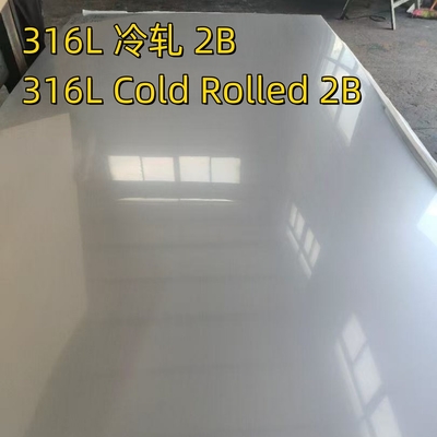Cold Rolled  JIS G4305 SUS 316L Metal Sheet 2B Surface 1.5*2000mm*3000mm  with PMI   EN10204 -3.1 Certificate