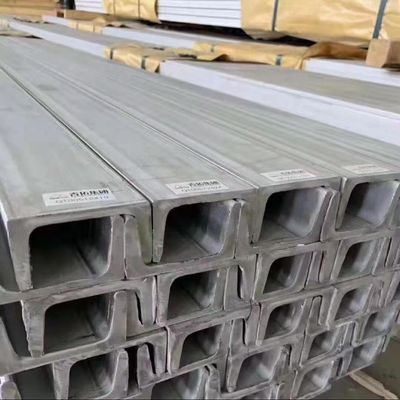 ASTM A276 Grade 304 6m Length ISO 9001 Stainless Steel U Channel 100*50*6MM