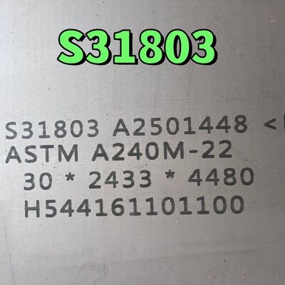 ASTM A240 / ASME SA-240 Grade 31803 Duplex Stainless Steel Plates Delivery Condition : Solution Annealed