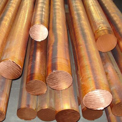Round Shaped Copper Products 6-250mm Diameter Red Copper Bar CU110 Full Hard Shaft