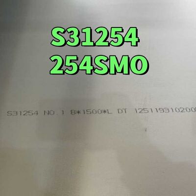 254SMO S31254 Super Austenitic Stainless Steel Sheet 1.4547 6 Molybdenum Alloy for Seawater Desalination Equipment