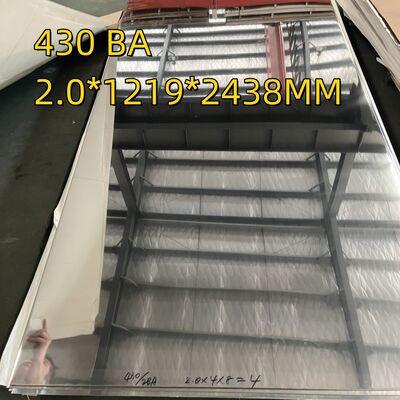 430 1.4016  BA Stainless Steel Sheet 0.3-3.0mm Bright Annealed Finish for Kitchen Appliance