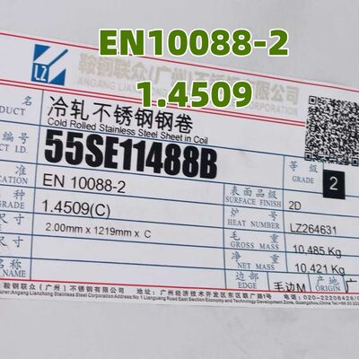 AISI 441 EN 1.4509 Ferritic Stainless Steel Sheet Ti Nb Stabilized 2mm 1219x2438mm