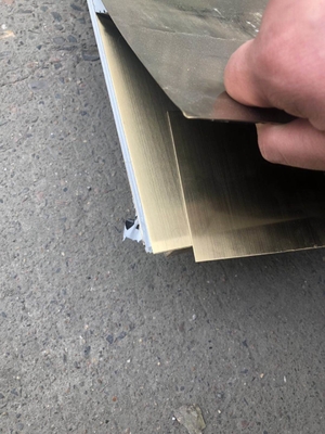 Champagne Gold Stainless Steel Sheet Cut To Size Hairline Surface With PVC Film 304 Inox