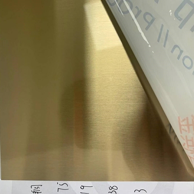 Gold Hairline / Gold Mirror 1219x2438mm Stainless Steel Sheet