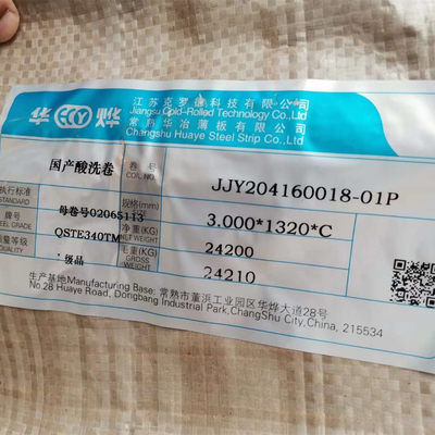 Annealing Qste340tm Automotive Steel Sheet 6.0mm Thickness