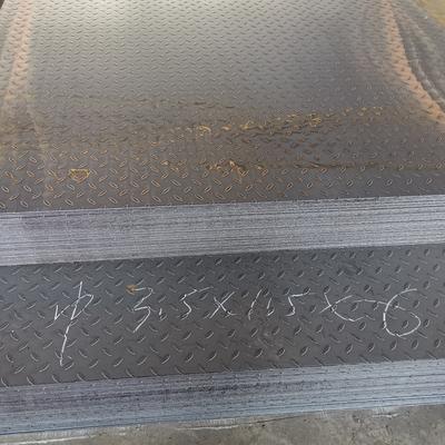 A36 Ss400 Hot Rolled Steel Sheet Mild Carbon Diamond Checkered 3.0*1260*6000mm