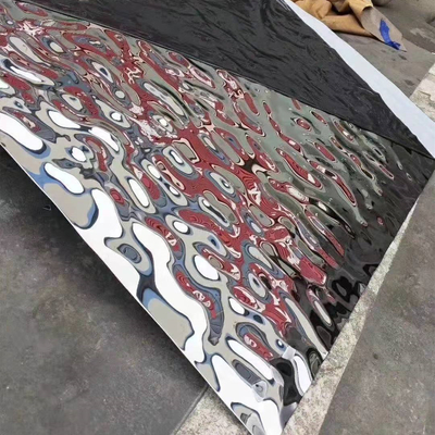 Decoration Water Wave Stainless Steel Sheet Silver Polished SUS430 Width Magnatic