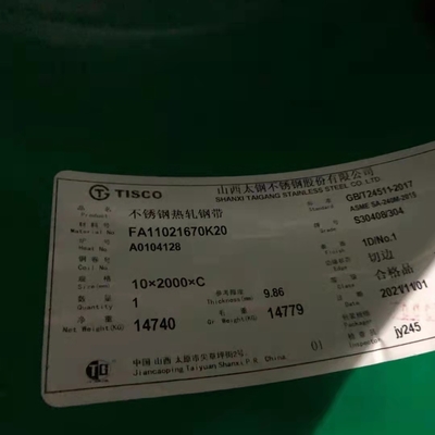ASTM A240 UNS N08020 Alloy Plates 0.6 - 40.0mm Stainless Steel Sheet