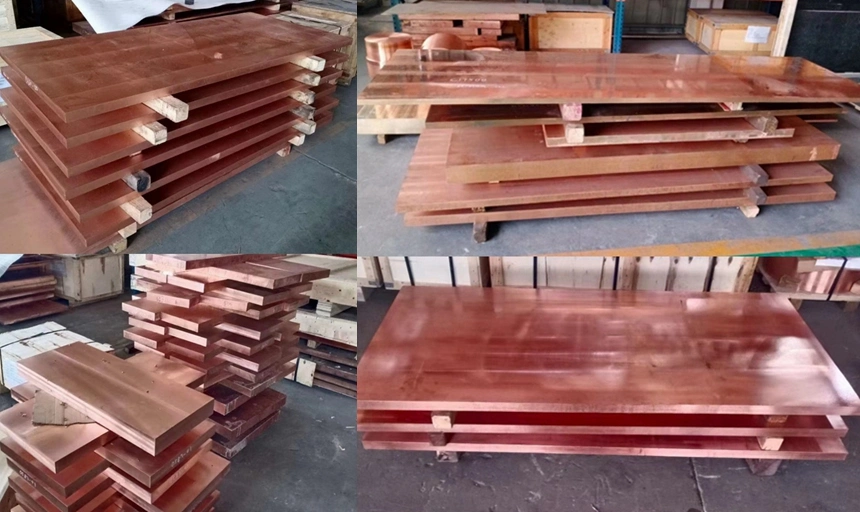 OFHC-OFE Copper Plate Sheet ASTM-B152 Red C1020p 300x300x30mm Pure 1
