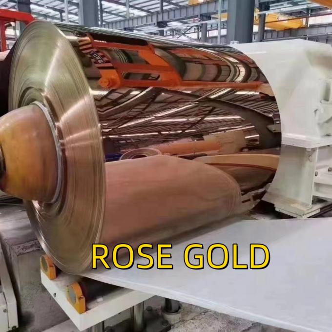 ROSE GOLD 0.5*1220x2440mm Stainless Steel  Smooth Mirror Sheet Plate For Ceiling Decoration 1