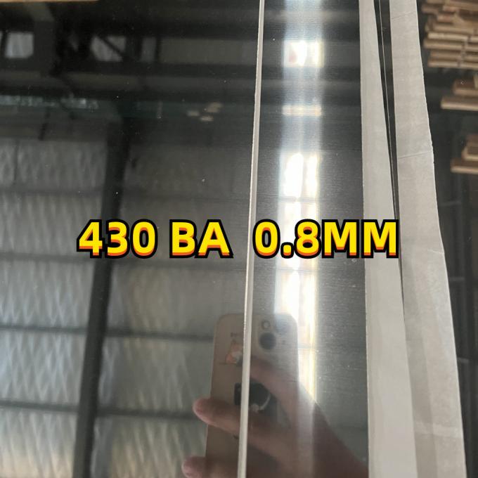 430 BA DIN 1.4016  Surface With PE Film  Stainless Steel Sheet 0.5*1220*2440mm 1